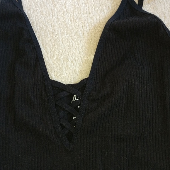FP m/l cami w/ lace detail black - Picture 2 of 4